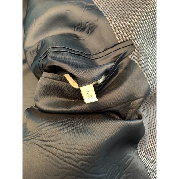 BIOS Silk Wool Blazer Mens 38R Houndstooth Tweed Jacket Sportcoat - Picture 11 of 11